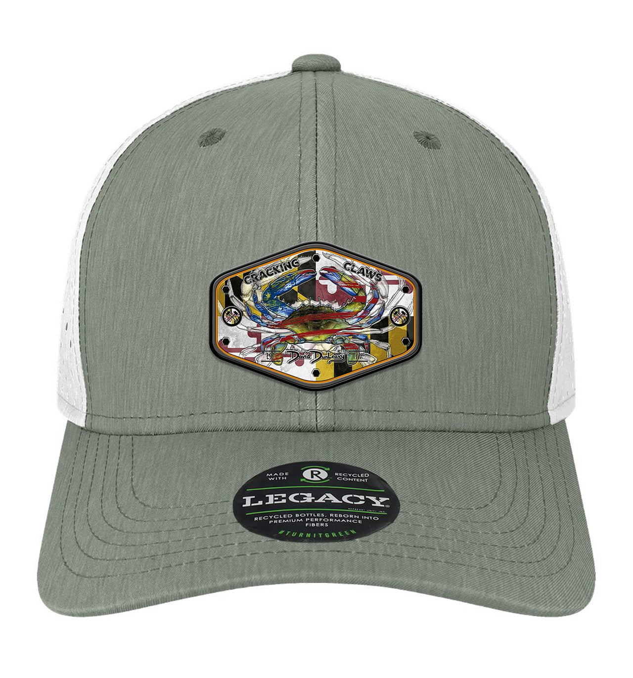 Maryland Ameri Blue Crab Performance Dark Grey White Hat