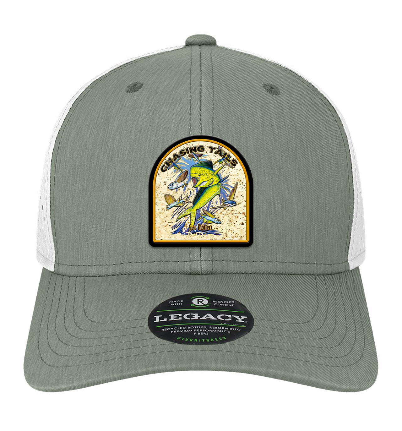 Chasing Tails Mahi Performance Dark Grey White Hat