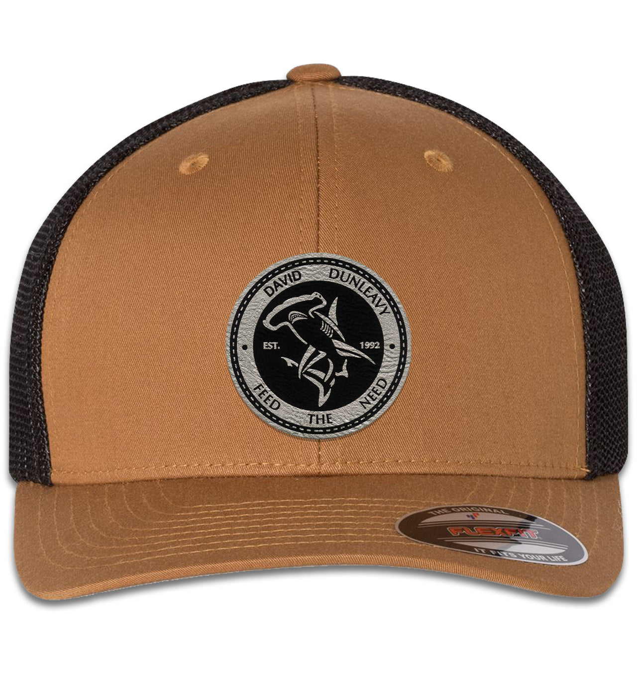 Hammerhead Deco 6 Panel Trucker Flexfit Caramel Black Hat