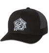Blackfish Outfitters 6 Panel Trucker Snap Back Hat Black/Black