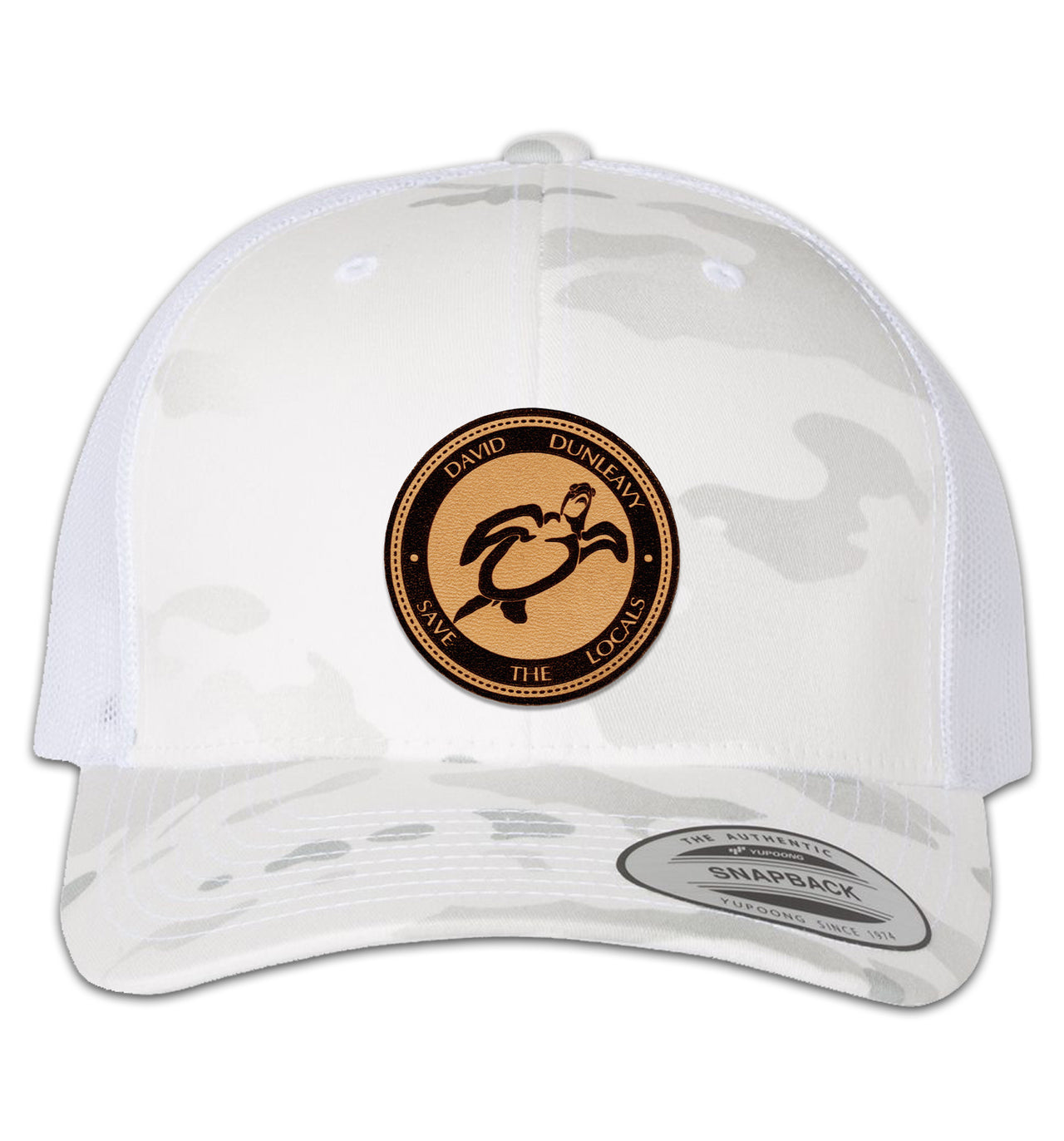Turtle Deco 6 Panel Trucker Snapback Multicam Alpine White Hat