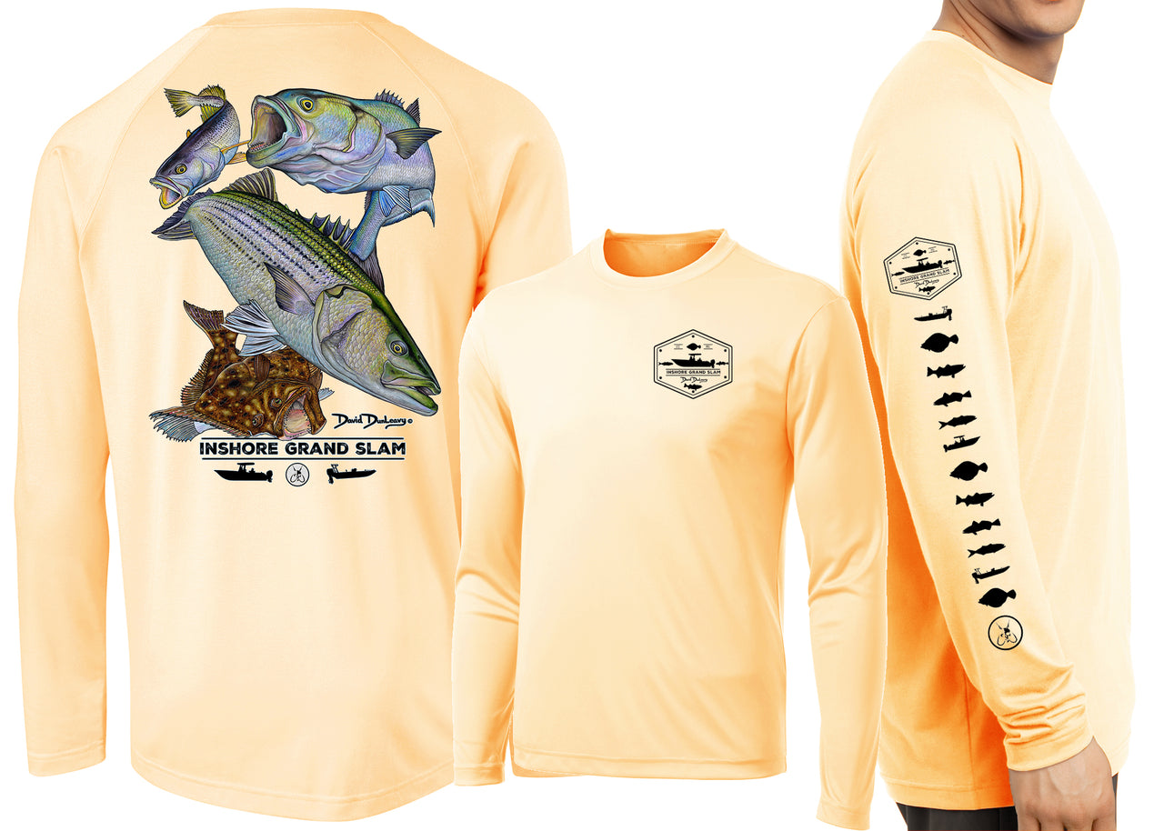Men's Performance Inshore Grand Slam Peach Long Sleeve