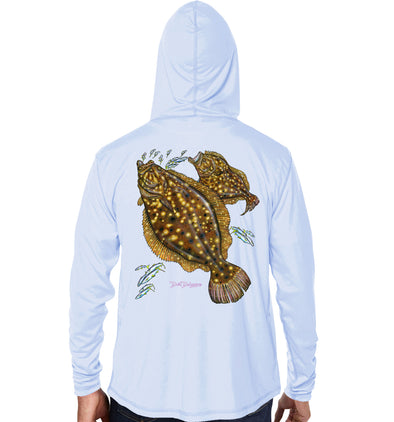 Men's Flounder Pearl Grey Performance Hoodie