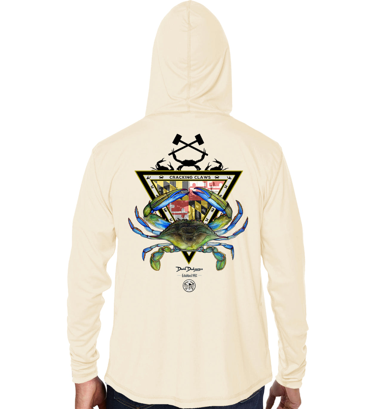 Men's Maryland Blue Crab Sandbar Performance Hoodie