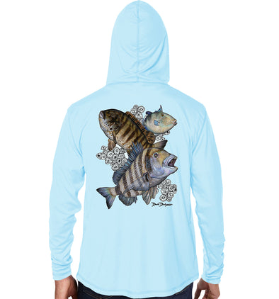 Men's Barnacle Slam Performance Arctic Blue Hoodie