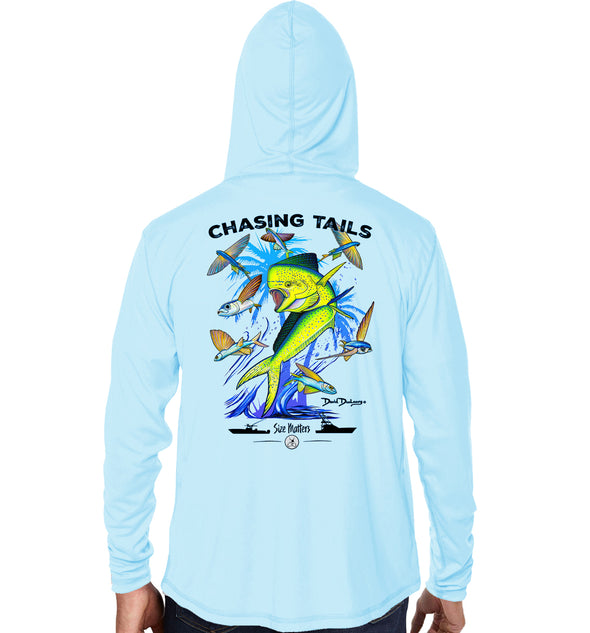 Men's Chasing Tails Mahi Arctic Blue Performance Hoodie