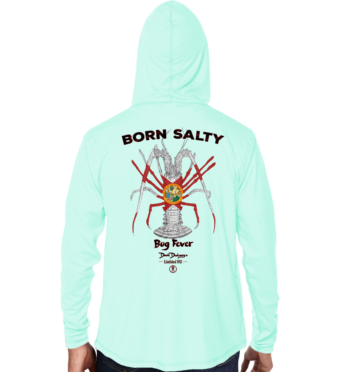 Men's Born Salty Bug Fever Seagrass Performance Hoodie