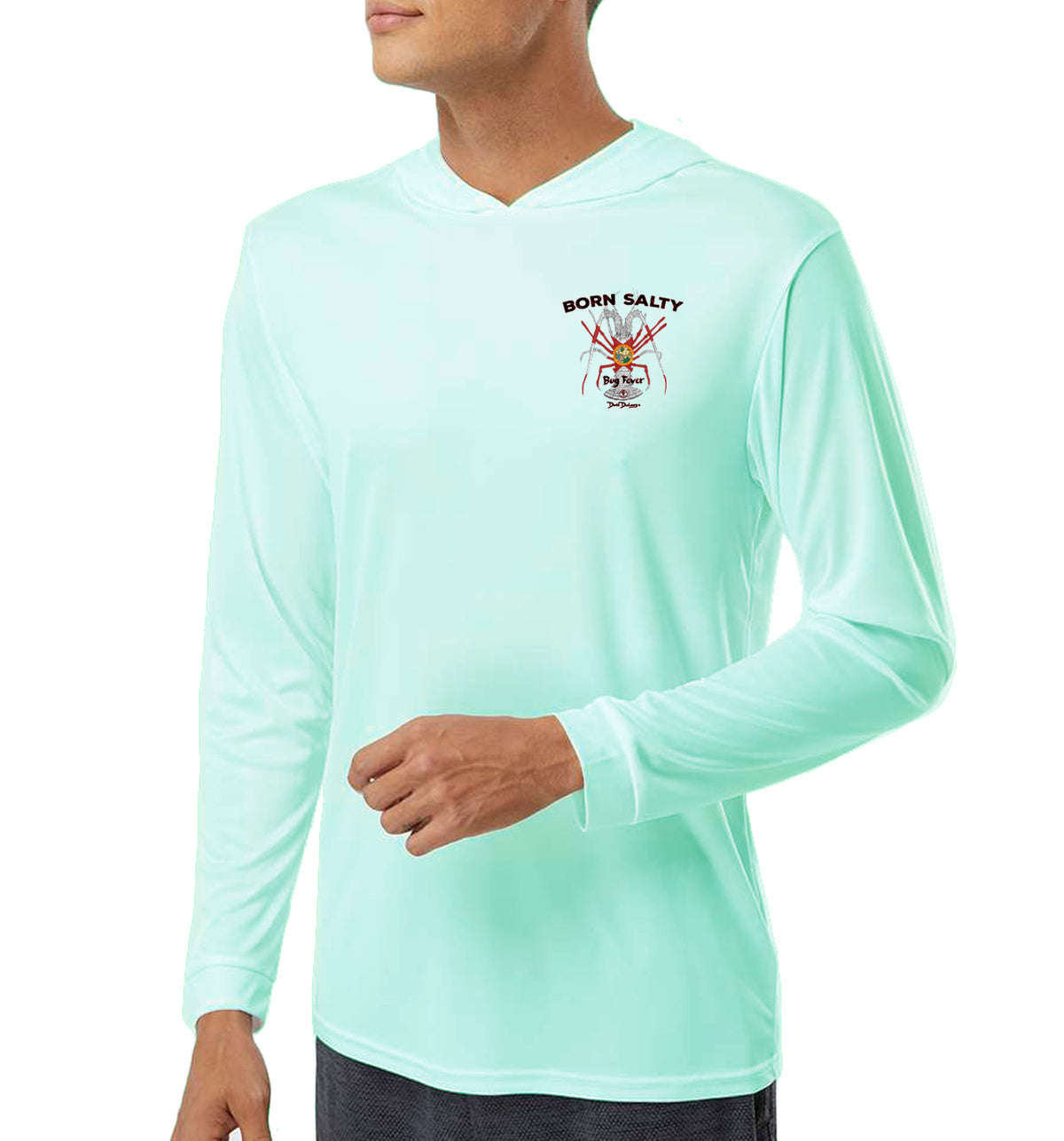 Men's Born Salty Bug Fever Seagrass Performance Hoodie