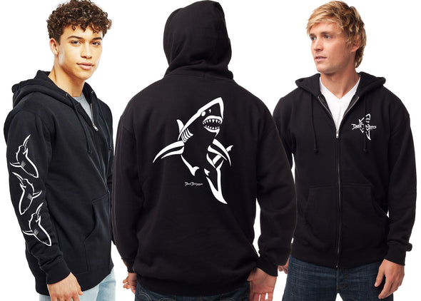 Men's Shark Deco Zip Hoodie