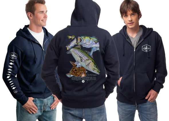 Men's Inshore Grand Slam Navy Zip Hoodie