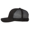 Blackfish Outfitters 6 Panel Trucker Snap Back Hat Black/Black