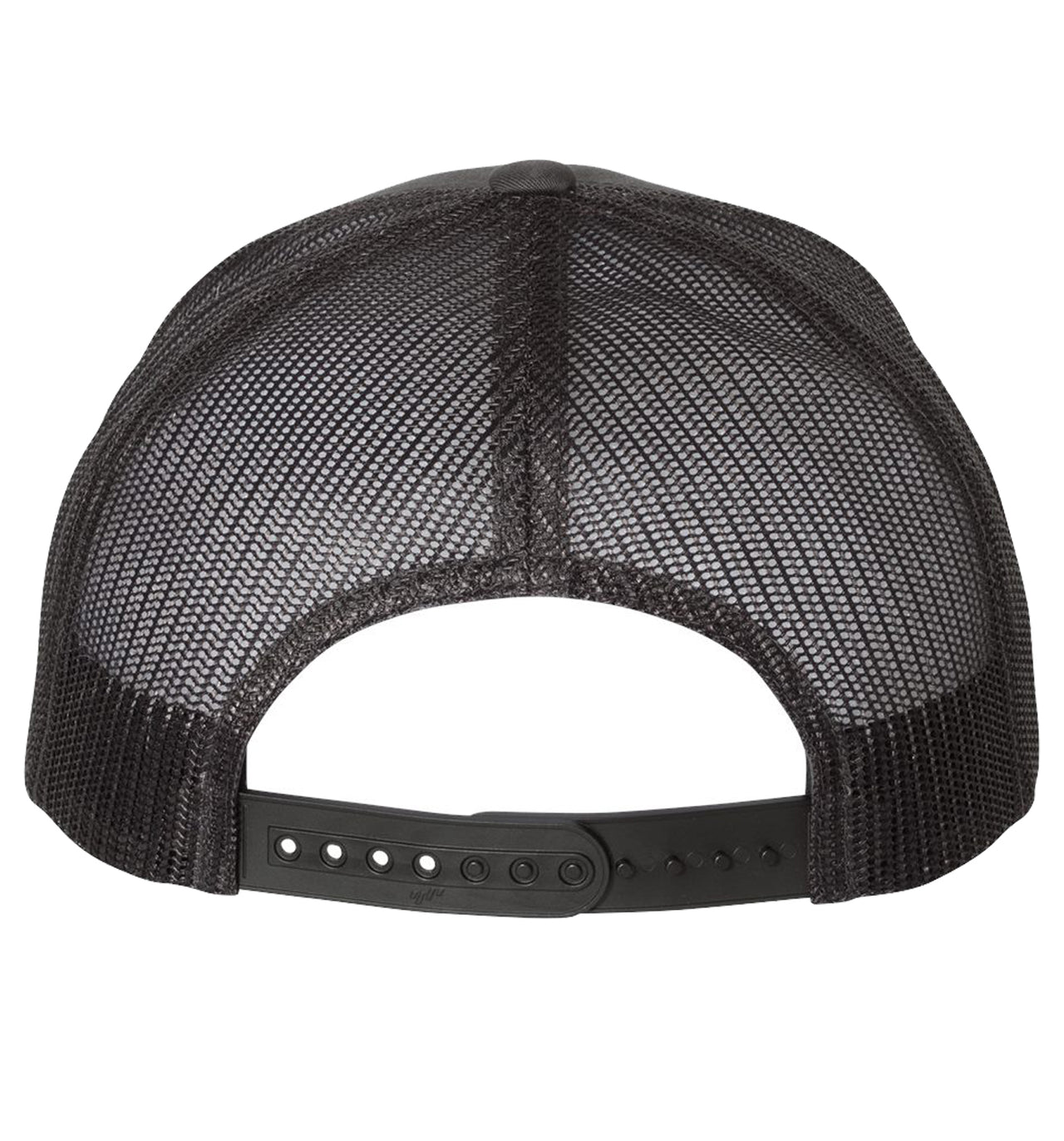 Hammerhead Shark 6 Panel Trucker Snap Back Hat Charcoal/Black