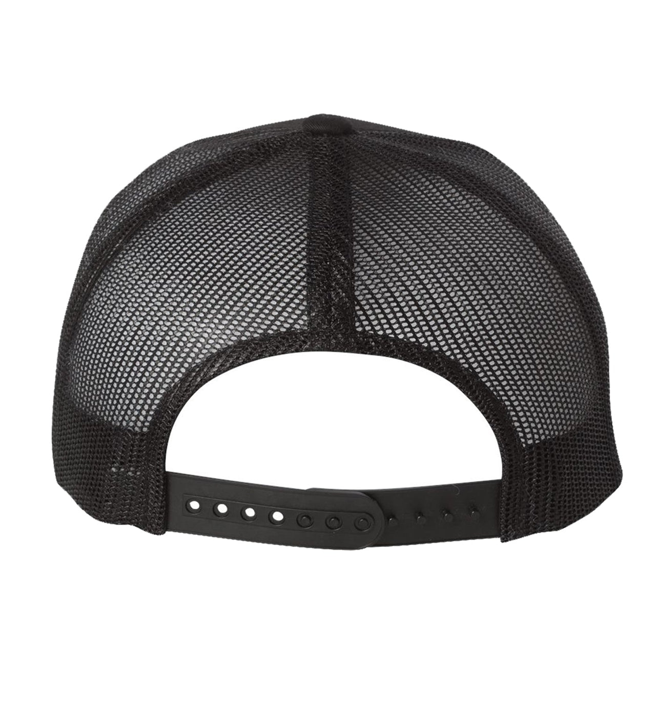 Bluefin Tuna 6 Panel Trucker Snapback Hat Black Black