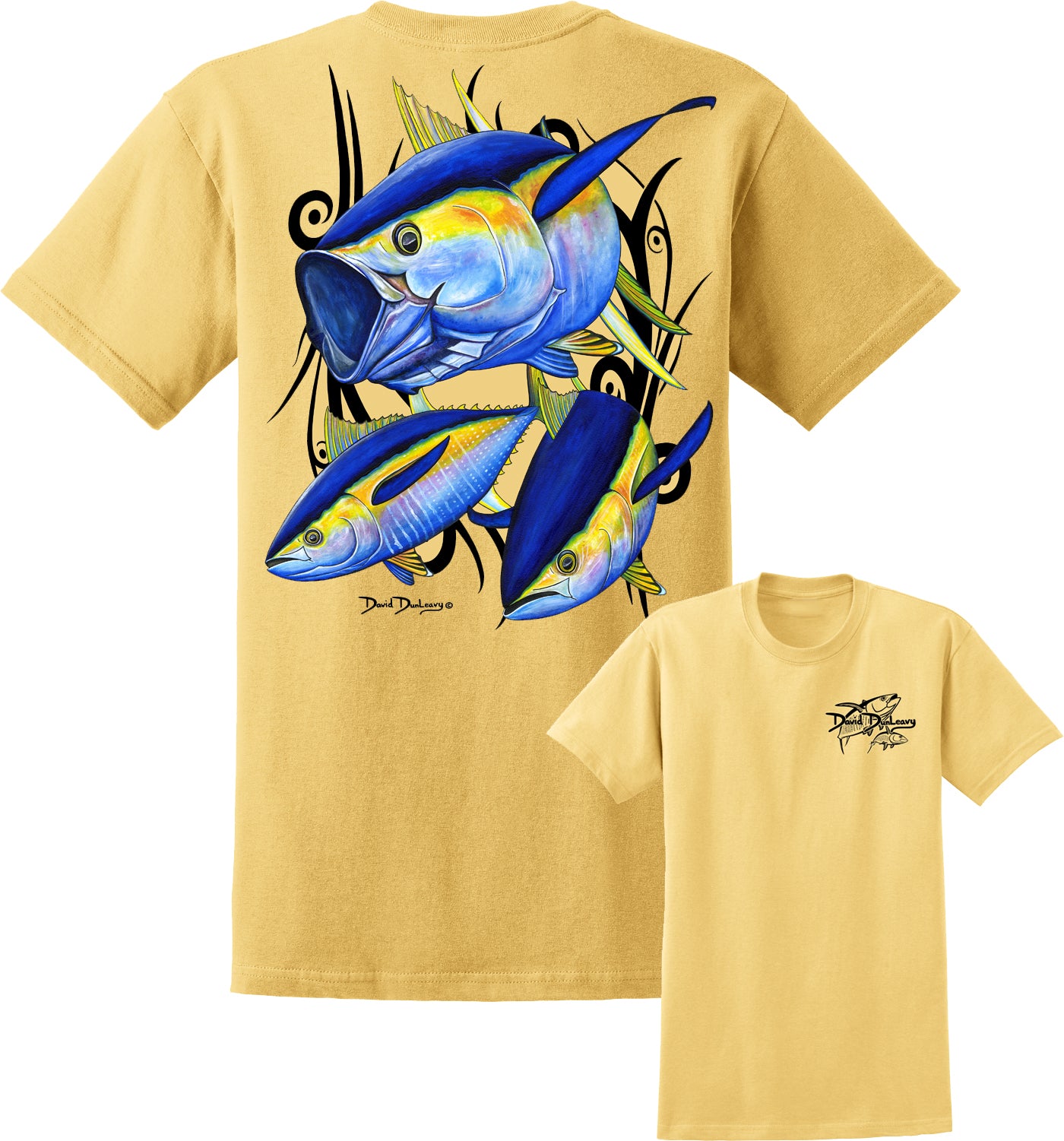 Men's Yellowfin Tuna Short Sleeve Cotton T-Shirt Large / Yellow