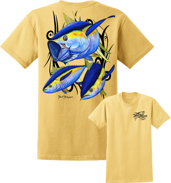 Men's Yellowfin Tuna Short Sleeve Cotton T-Shirt - Dunleavyapparel