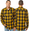 Men’s Sheepshead Flannel Shirt Gold Black