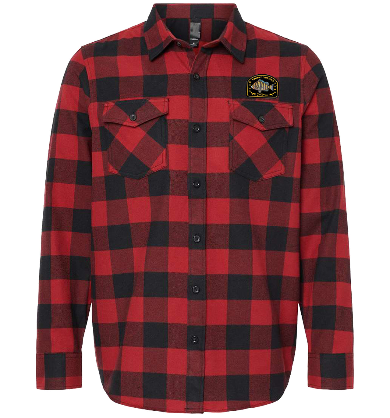 Men’s Sheepshead Flannel Shirt Red Black
