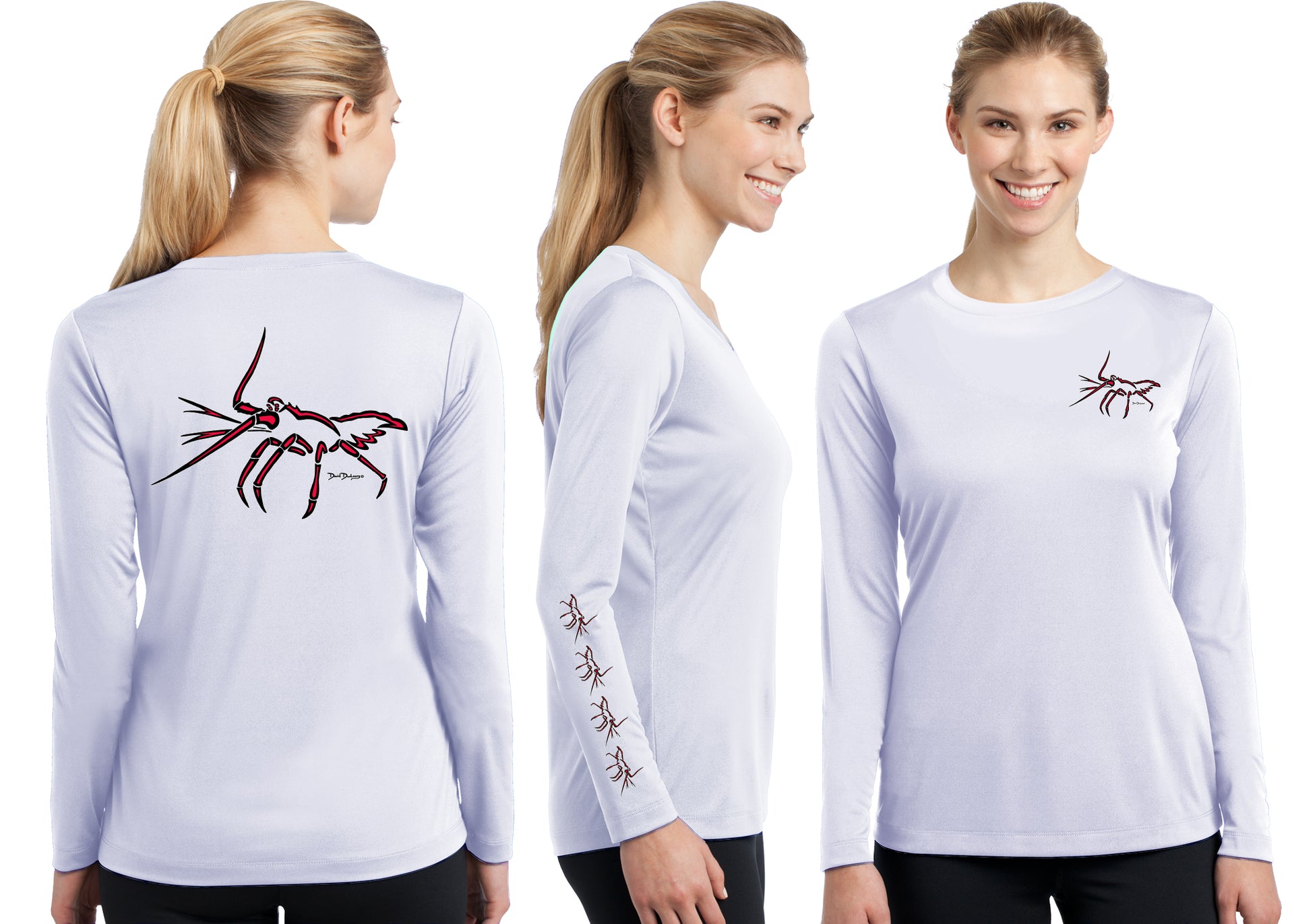 Women’s Performance Lobster Deco Long Sleeve - Dunleavyapparel