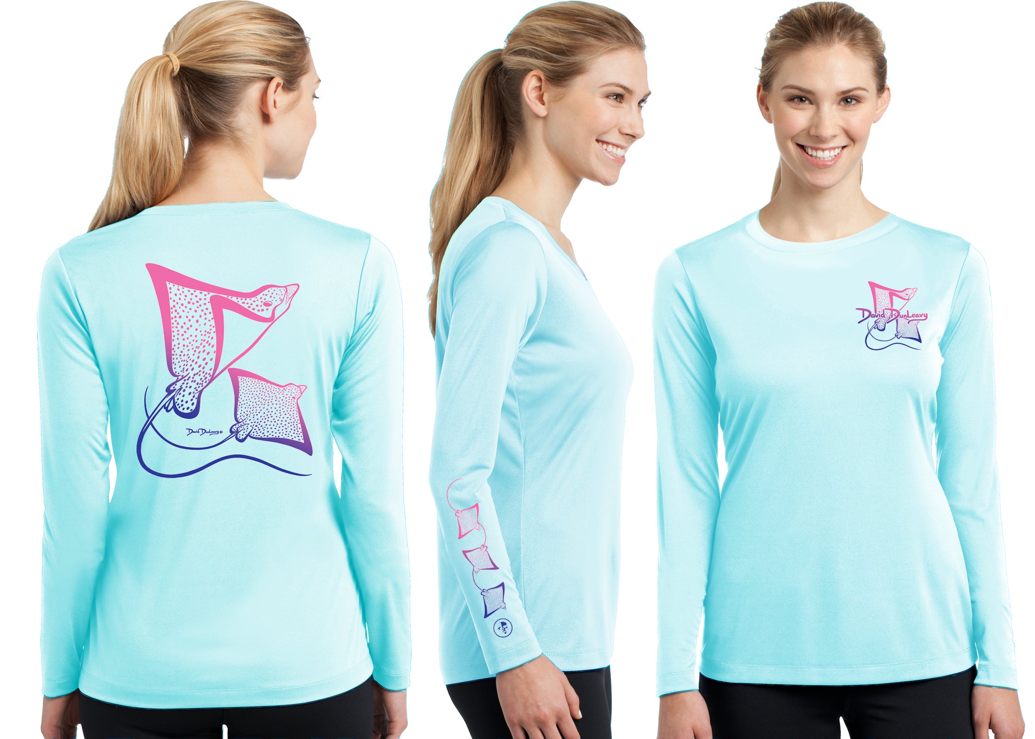 Women's Performance Spotted Eagle Rays Deco Long Sleeve