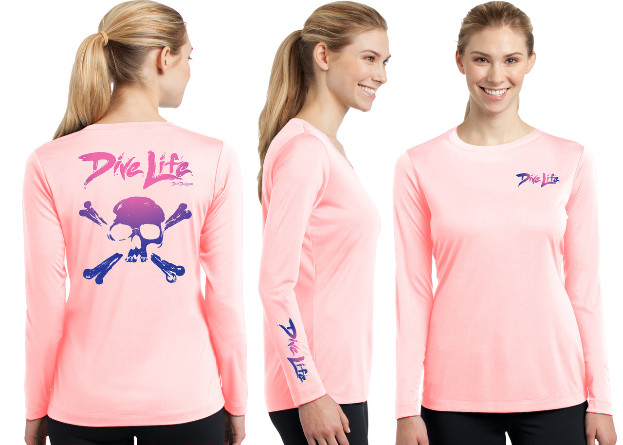 Women’s Performance Dive Life Skull Long Sleeve - Dunleavyapparel