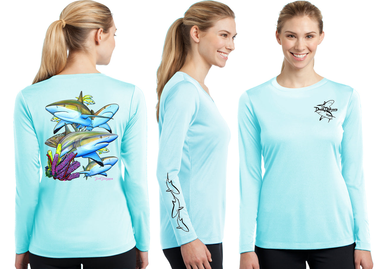 Women’s Performance Caribbean Reef Sharks Long Sleeve - Dunleavyapparel