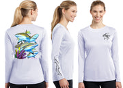 Women’s Performance Caribbean Reef Sharks Long Sleeve - Dunleavyapparel