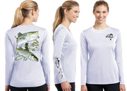Women’s Performance Striped Bass Long Sleeve - Dunleavyapparel