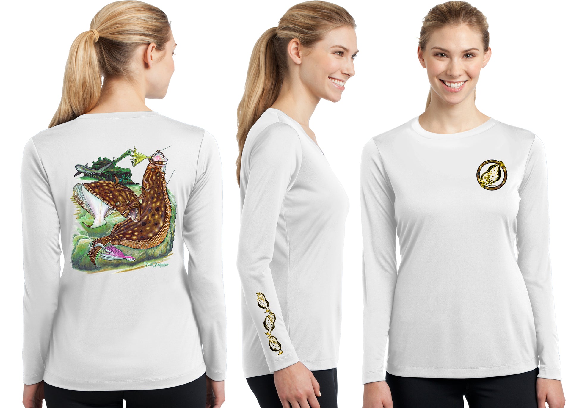 Women’s Performance Flounder Reef Long Sleeve - Dunleavyapparel