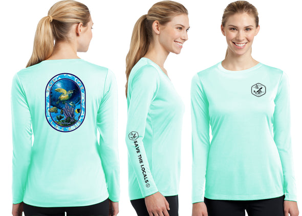 Women’s Performance Save The Locals Sea Turtles Long Sleeve