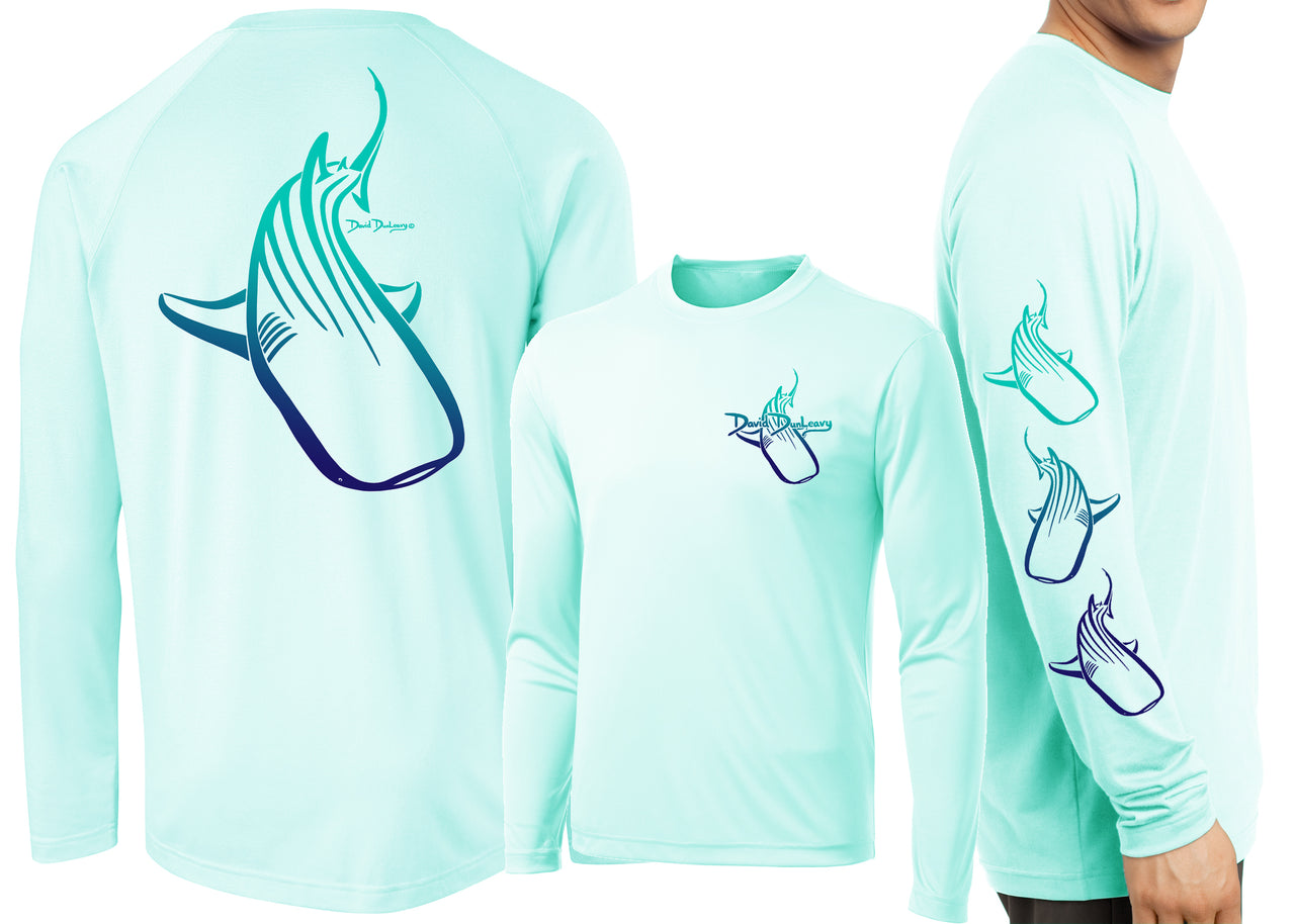 Men’s Performance Whale Shark Deco Long Sleeve - Dunleavyapparel