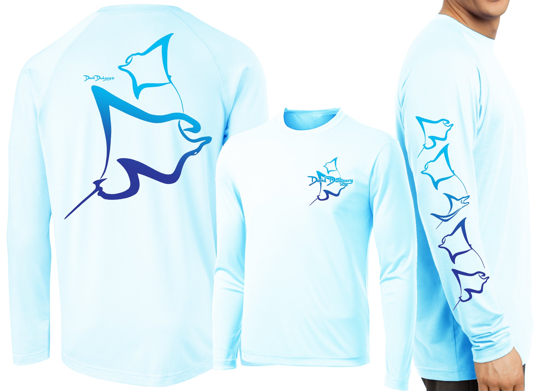Men’s Performance Manta Rays Deco Long Sleeve - Dunleavyapparel
