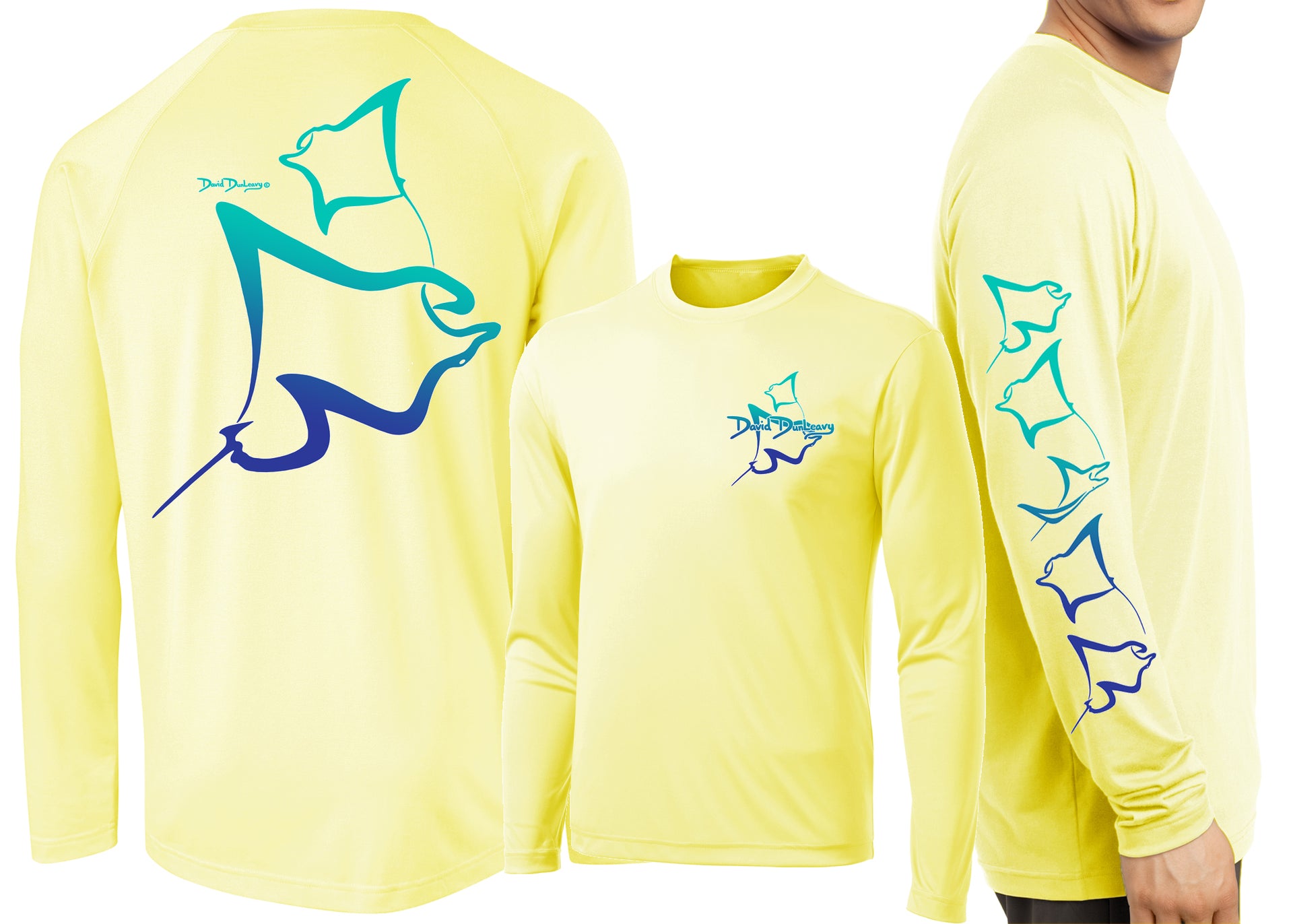 Men’s Performance Manta Rays Deco Long Sleeve - Dunleavyapparel