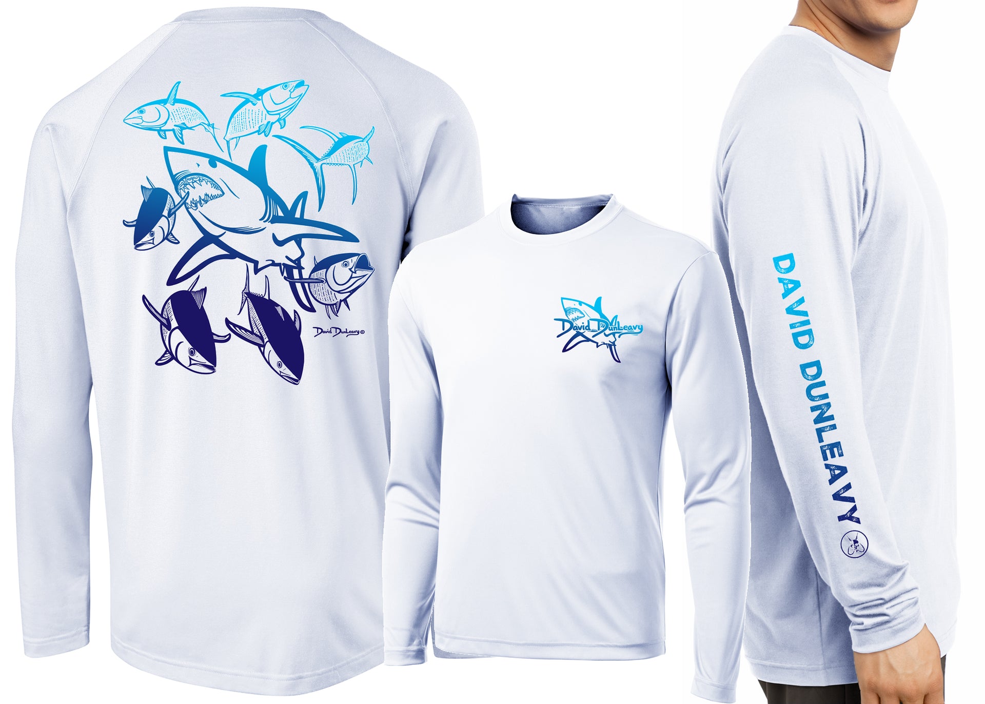 Men’s Performance Mako and Tuna Deco Long Sleeve - Dunleavyapparel