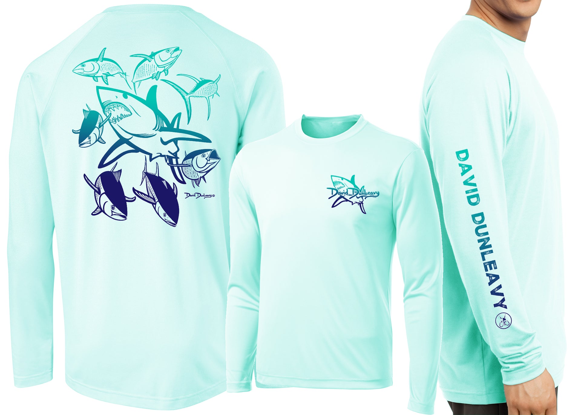 Men’s Performance Mako and Tuna Deco Long Sleeve - Dunleavyapparel