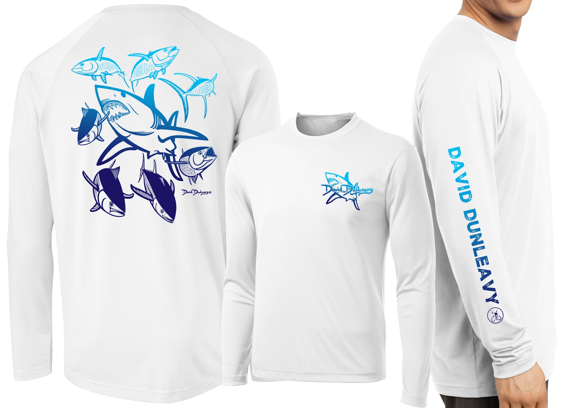 Men’s Performance Mako and Tuna Deco Long Sleeve - Dunleavyapparel