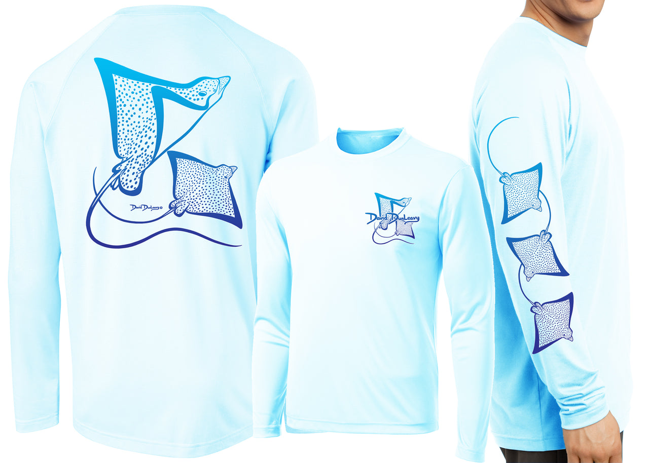 Men’s Performance Spotted Eagle Rays Deco Long Sleeve - Dunleavyapparel