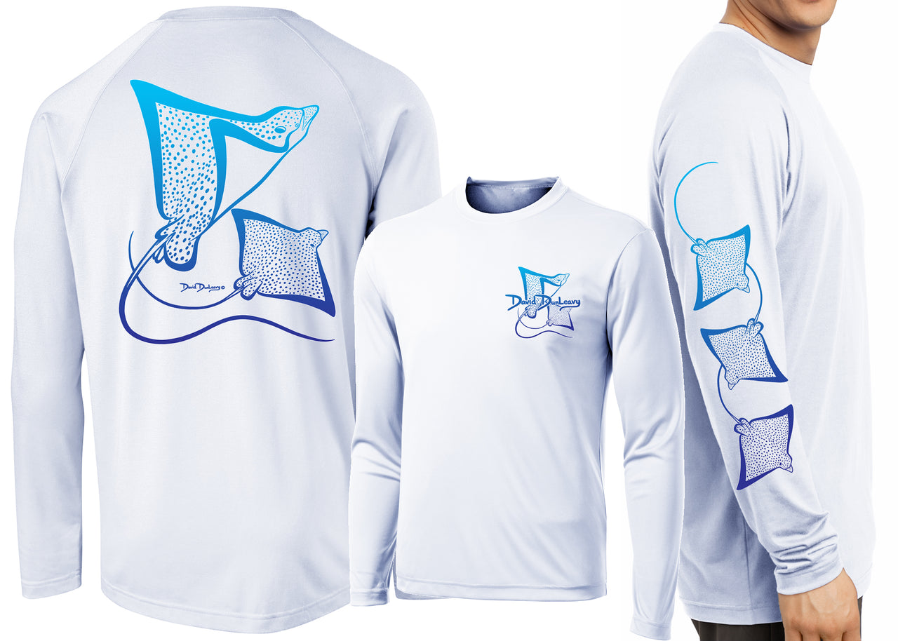 Men’s Performance Spotted Eagle Rays Deco Long Sleeve - Dunleavyapparel