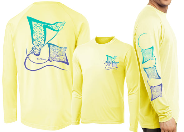 Men’s Performance Spotted Eagle Rays Deco Long Sleeve - Dunleavyapparel