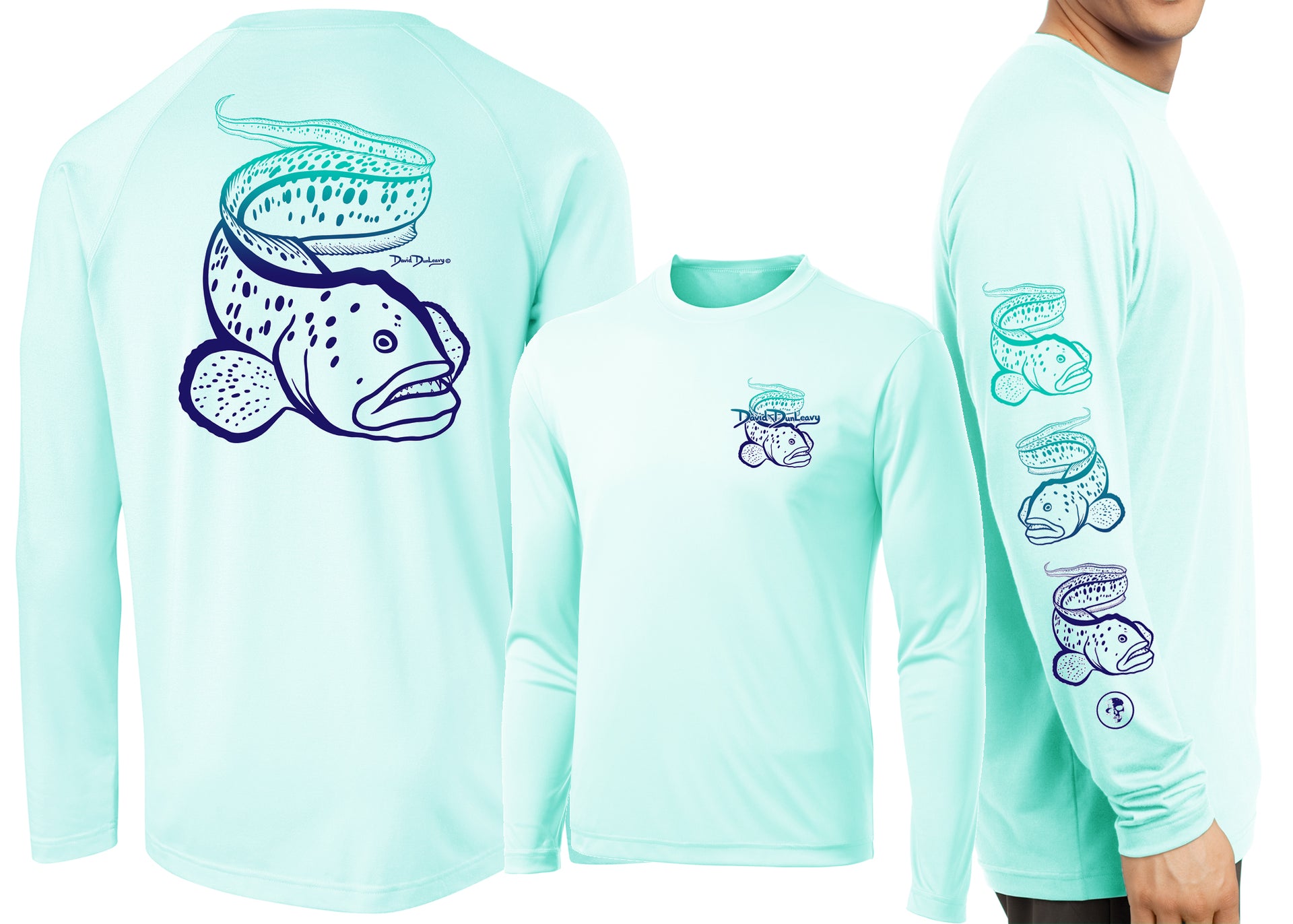 Men’s Performance Wolf Eel Deco Long Sleeve - Dunleavyapparel