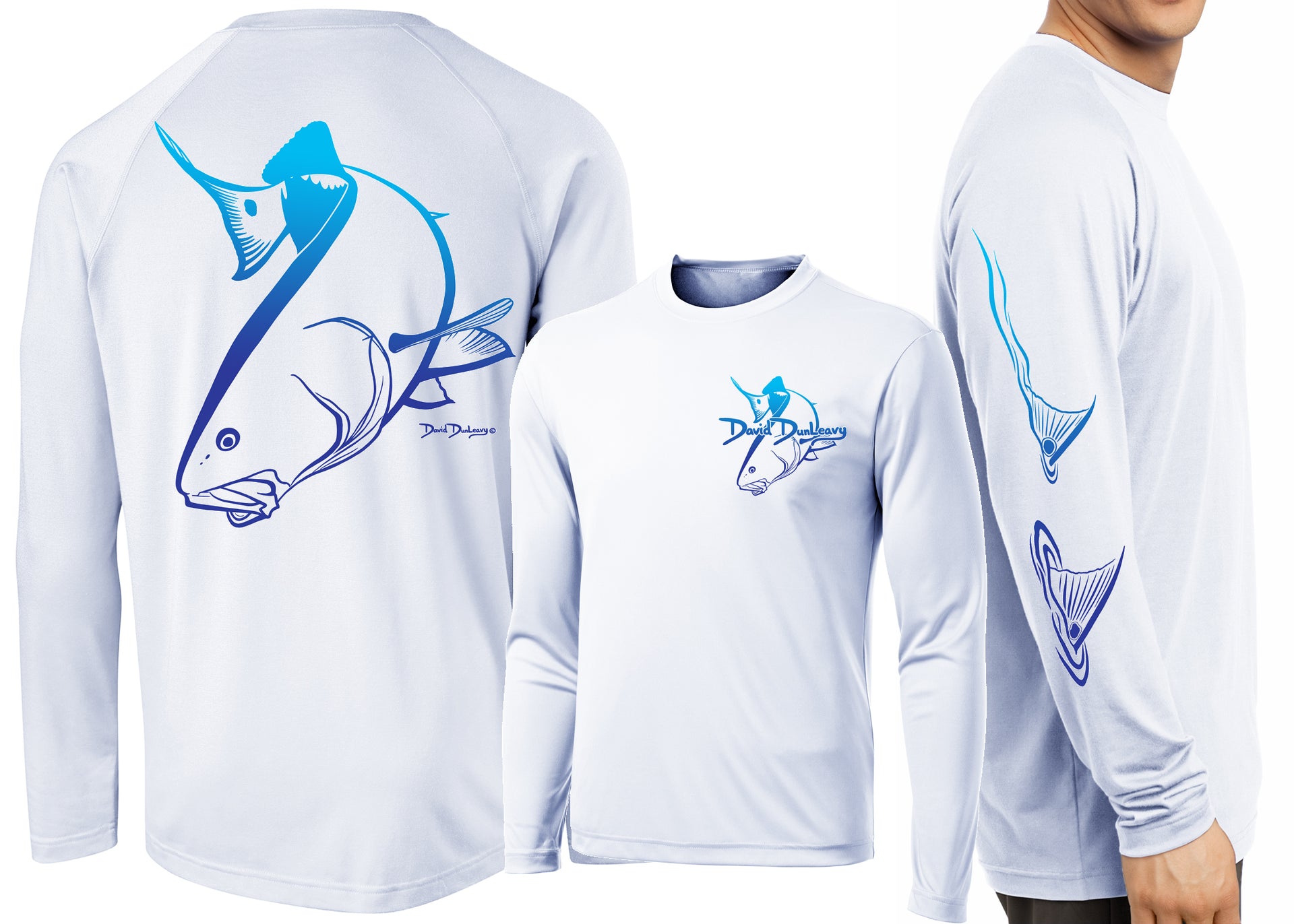 Men’s Performance Redfish Deco Long Sleeve - Dunleavyapparel