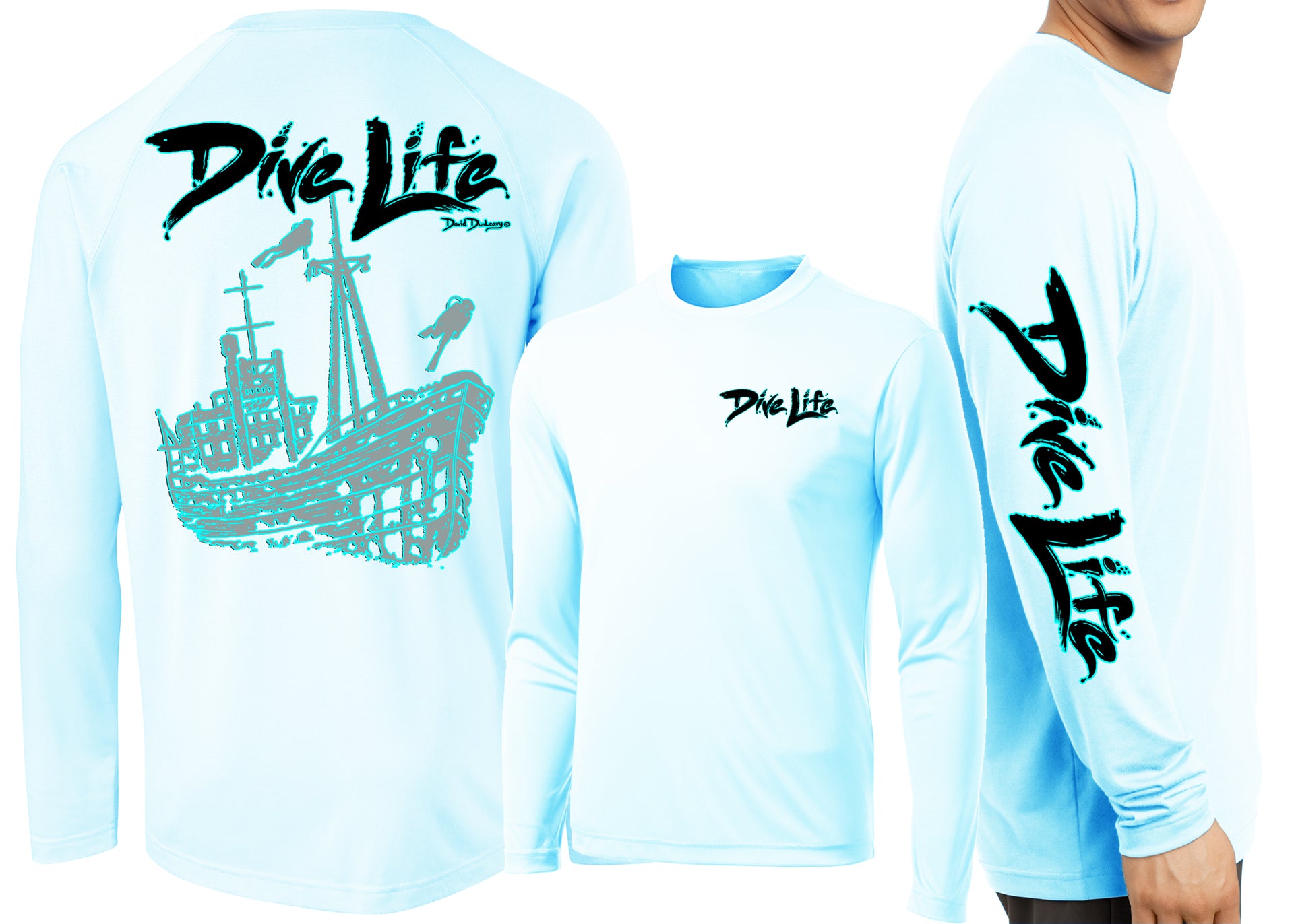 Men’s Performance Dive Life Ship Wreck Long Sleeve - Dunleavyapparel