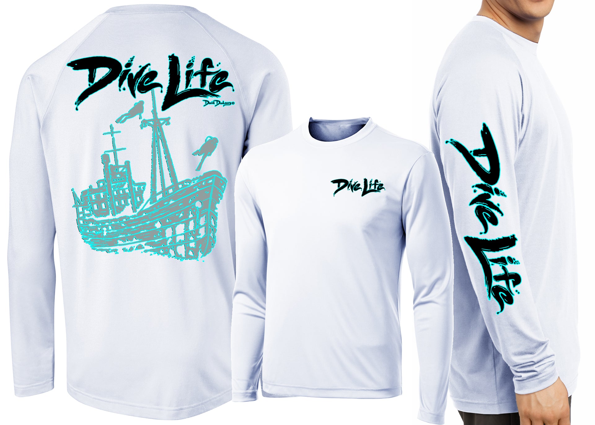 Men’s Performance Dive Life Ship Wreck Long Sleeve - Dunleavyapparel