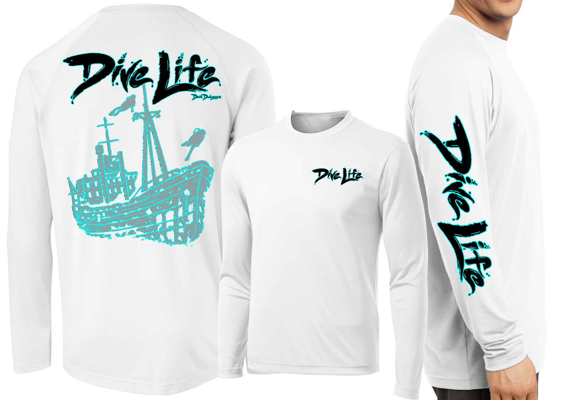 Men’s Performance Dive Life Ship Wreck Long Sleeve - Dunleavyapparel