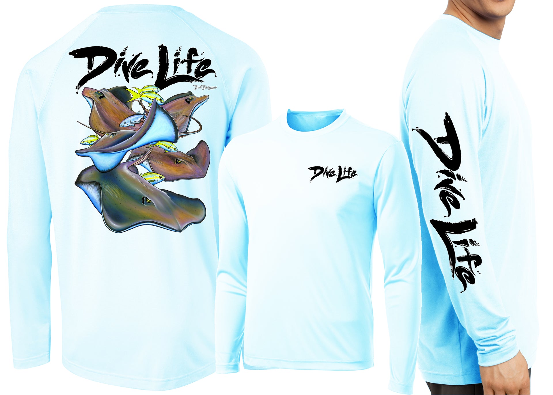 Men’s Performance Dive Life Stingrays Long Sleeve - Dunleavyapparel