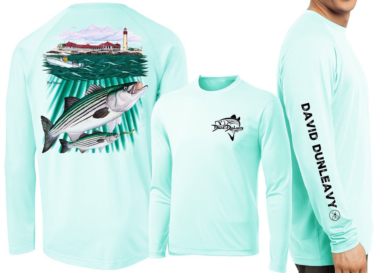 Performance Striped Bass Lighthouse Long Sleeve - Dunleavyapparel