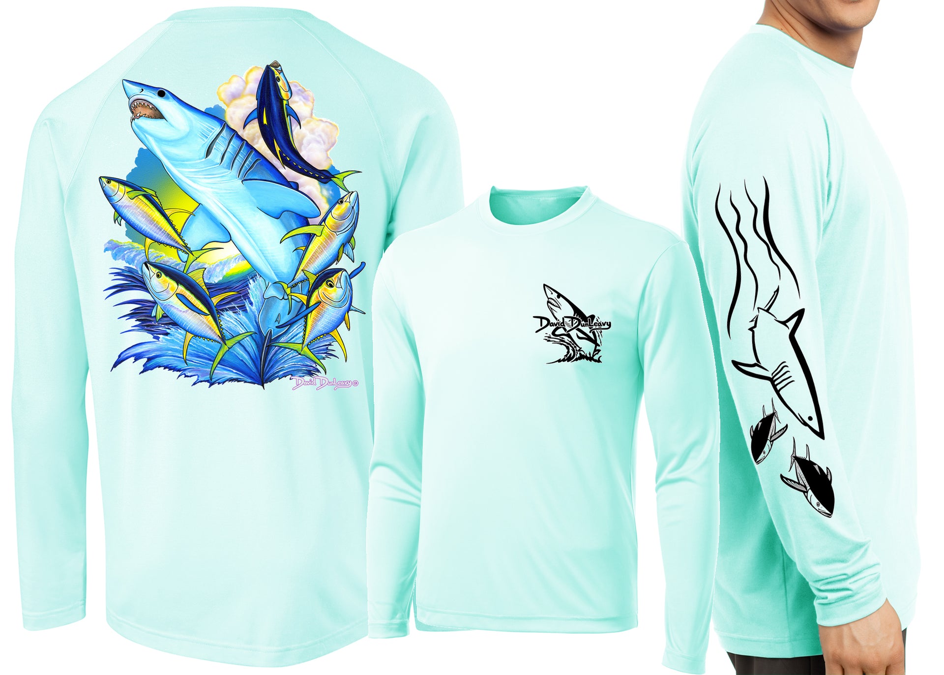 Men’s Performance Mako Shark Long Sleeve - Dunleavyapparel