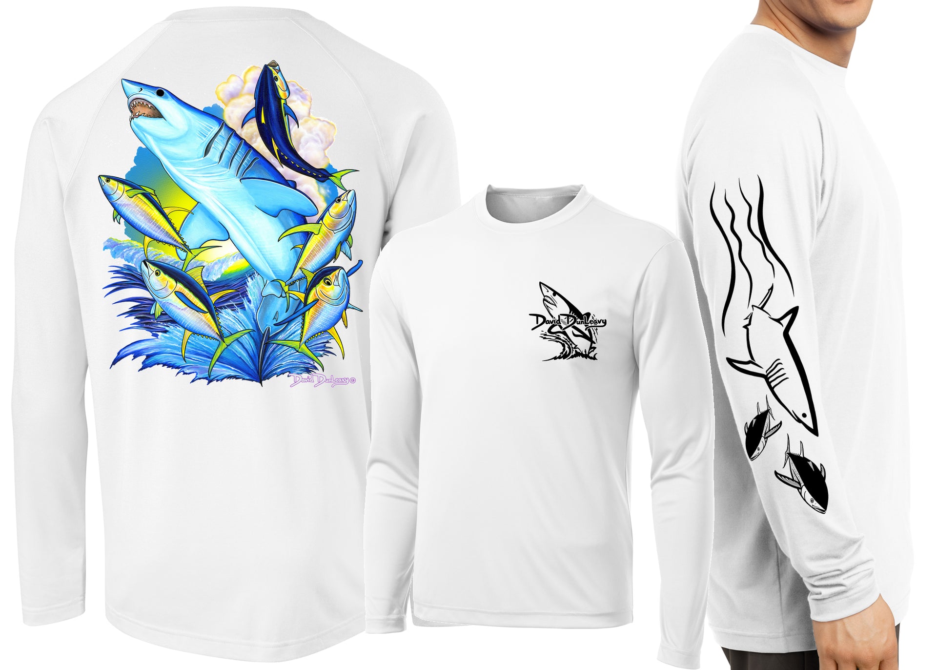 Men’s Performance Mako Shark Long Sleeve - Dunleavyapparel