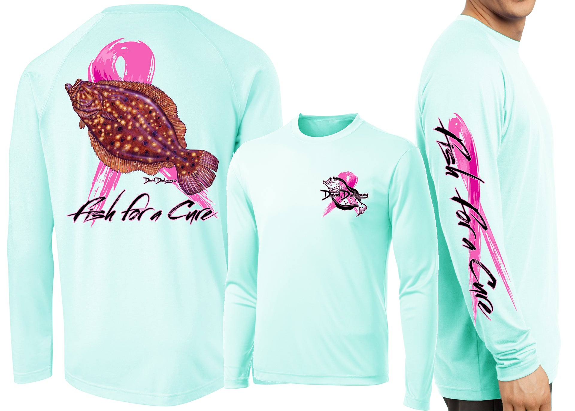 Men’s Performance Fish For A Cure Long Sleeve - Dunleavyapparel