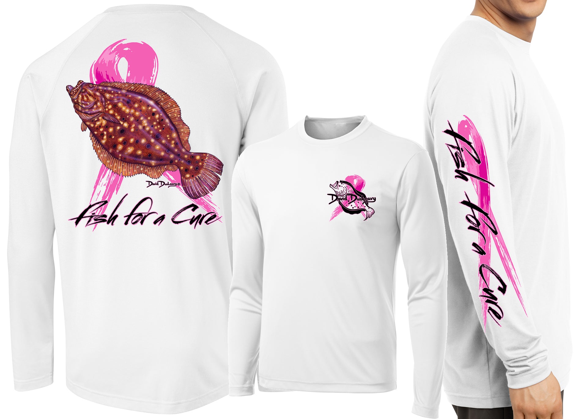 Men’s Performance Fish For A Cure Long Sleeve - Dunleavyapparel