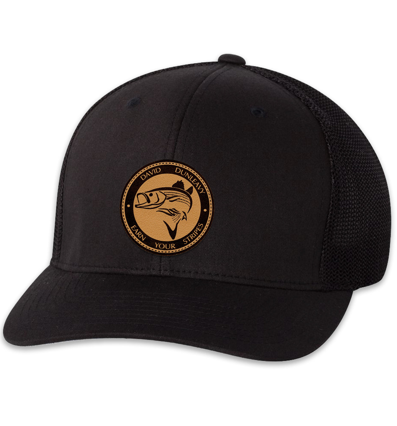 Striper Deco 6 Panel Trucker Flexfit Black Black Hat